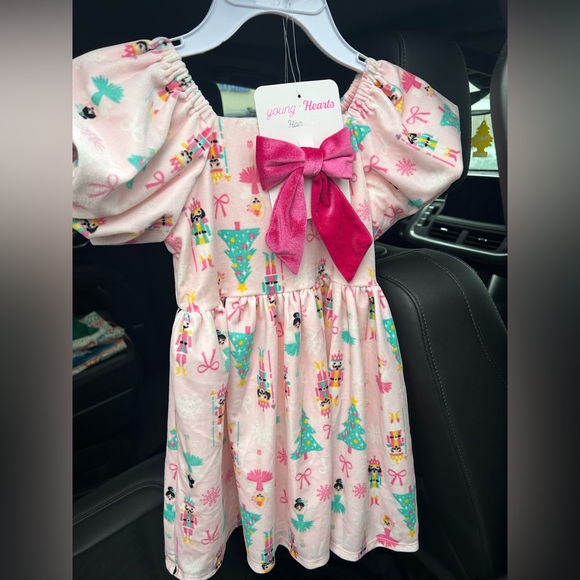 NWT Young Hearts pink Christmas nutcracker dress size 4 or 7 viral - Picture 3 of 3